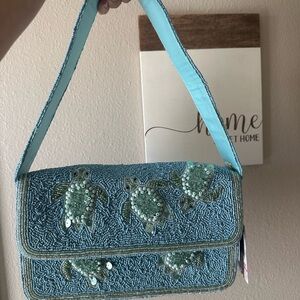 Beaded Sea Turtle Handbag NWT